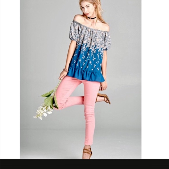 NEW FLORAL OFF SHOULDER TOP!! - Picture 6 of 9